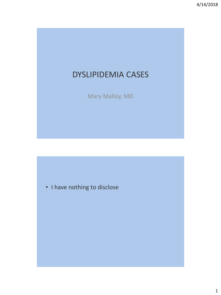 dyslipidemia cases