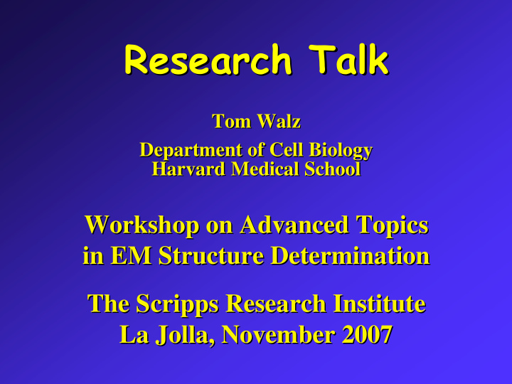 research talk research talk