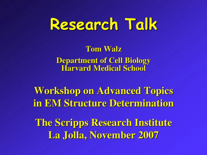research talk research talk