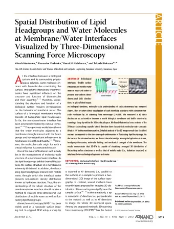A ABSTRACT At biological  system and its surrounding physio- interfaces, fl exible surface  logical
