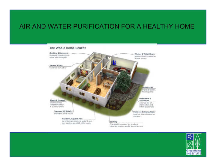air and water purification for a healthy home webinar