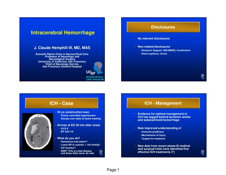 intracerebral hemorrhage