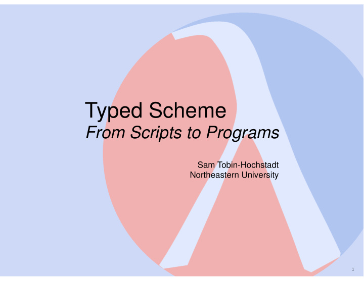 typed scheme
