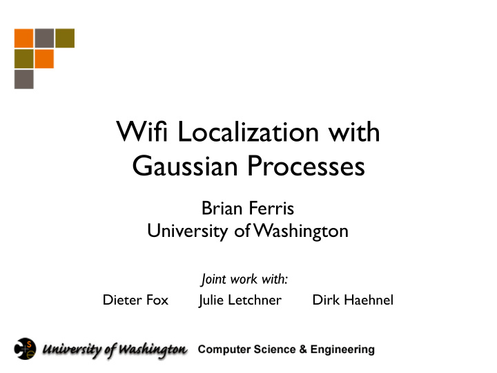 wifi localization with gaussian processes