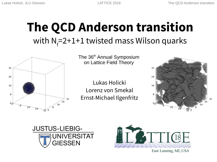 the qcd anderson transition