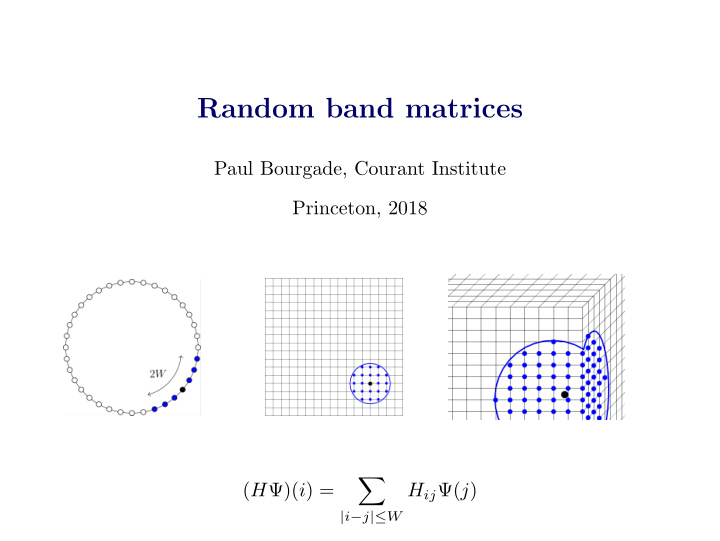 random band matrices