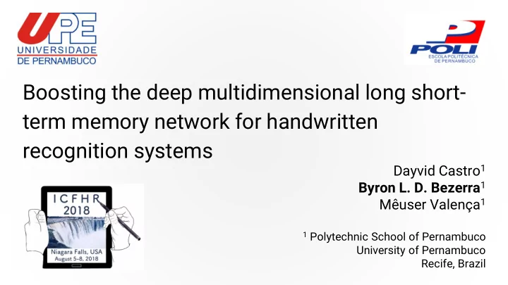 boosting the deep multidimensional long short