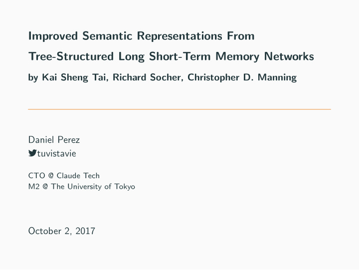 improved semantic representations from tree structured