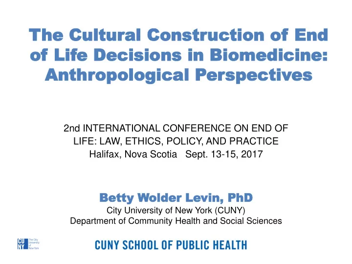 anthropological p anthr opological per erspectiv