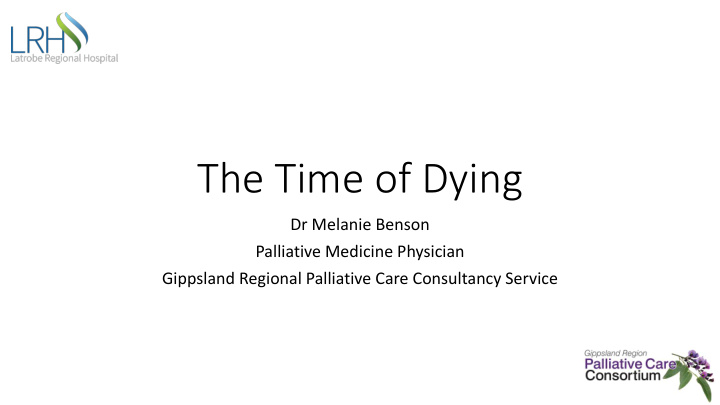 the time of dying