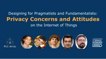Designing for Pragmatists and Fundamentalists:  Privacy Concerns and Attitudes  on the Internet of