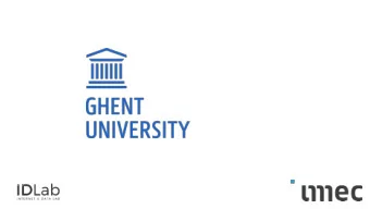 DIVIDE: ADAPTIVE CONTEXT-AWARE QUERY  DERIVATION FOR IOT DATA STREAMS  Mathias De Brouwer Sensors