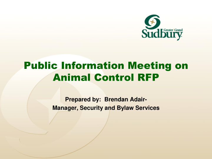 animal control rfp