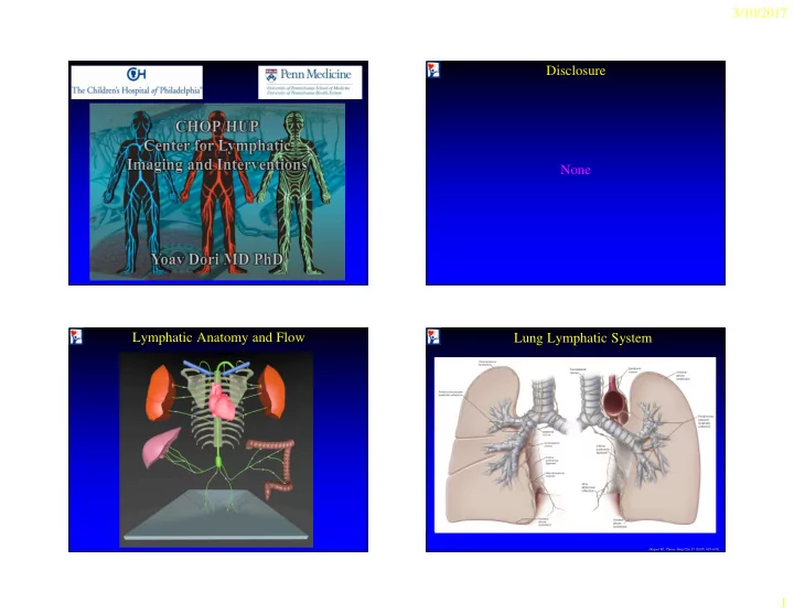 disclosure none lymphatic anatomy and flow lung lymphatic