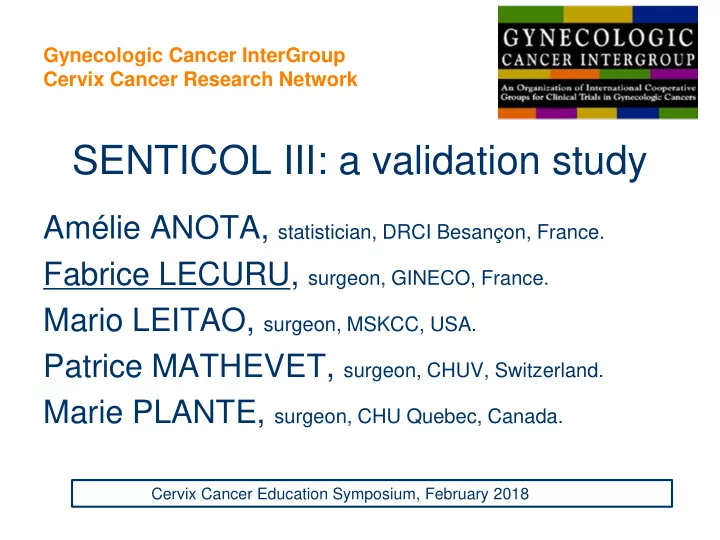 senticol iii a validation study