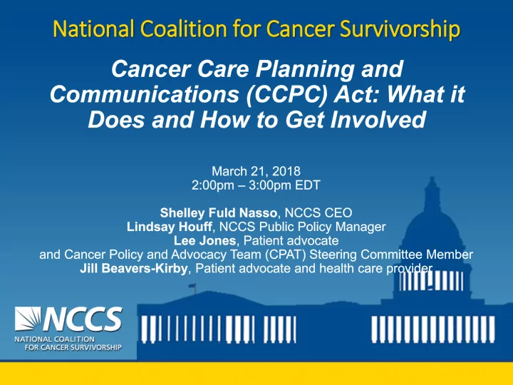 na national c coalition f for c cancer er survivorship