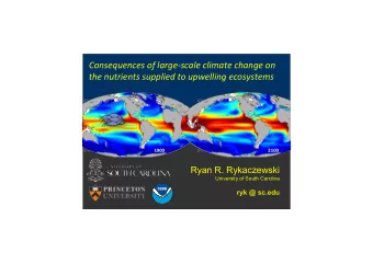 Consequences  of  large-scale  climate  change  on    the  nutrients
