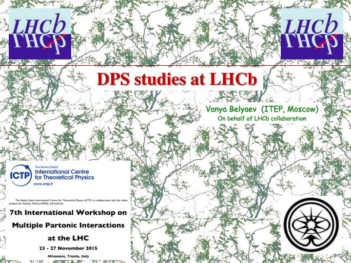 dps studies at lhcb