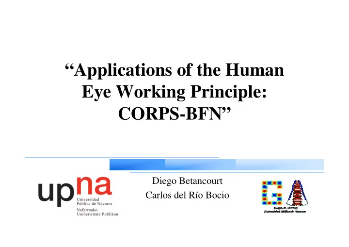 applications of the human eye working principle corps bfn