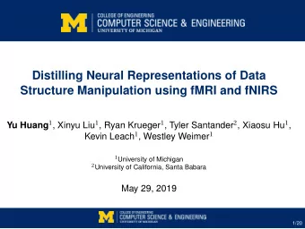 Distilling Neural Representations of Data  Structure Manipulation using fMRI and fNIRS Yu Huang 1 ,