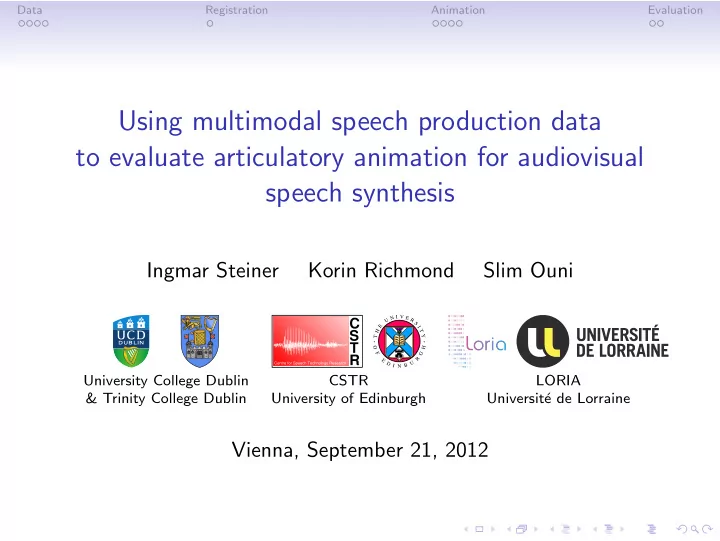 using multimodal speech production data to evaluate