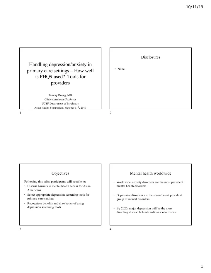 handling depression anxiety in