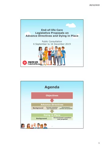 Agenda  Objectives  Advance Directives  Current common  Governments  Background  law framework