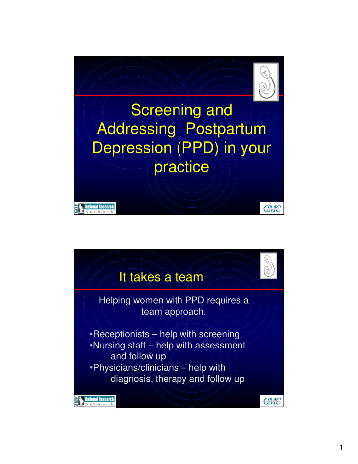 screening and addressing postpartum depression ppd in