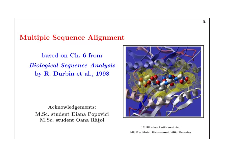 multiple sequence alignment