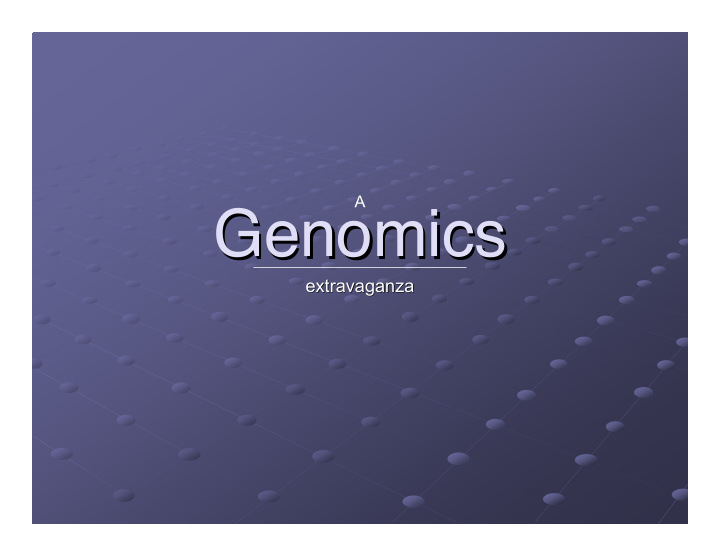genomics genomics