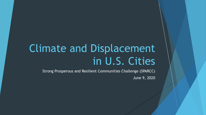 climate and displacement