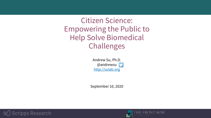 citizen science empowering the public to help solve