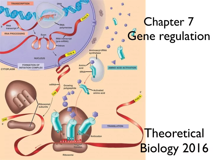 theoretical biology 2016