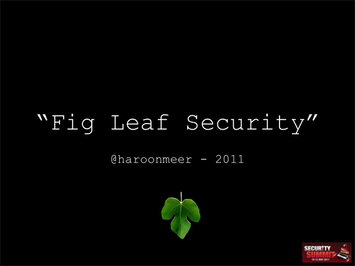 fig leaf security