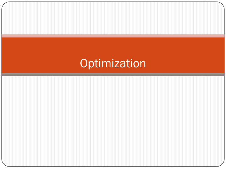 optimization optimization