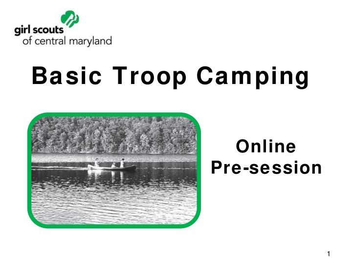 basic troop camping