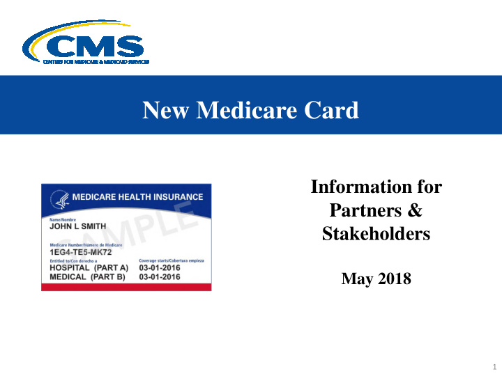 new medicare card