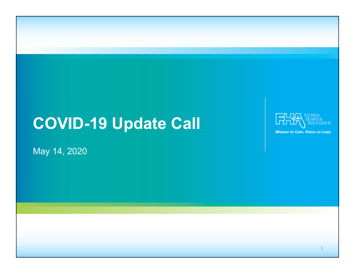 covid 19 update call