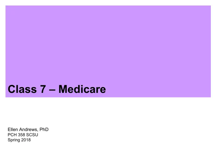 class 7 medicare