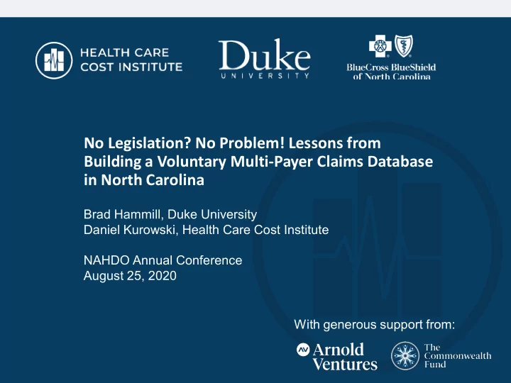 no legislation no problem lessons from building a