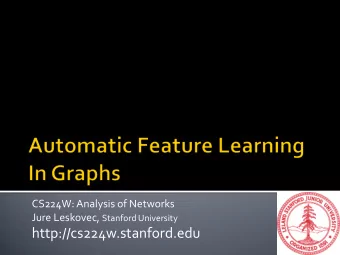 http://cs224w.stanford.edu  ?  ?  ?  ?  Machine  Learning  ?  Node classification  12/4/17  Jure