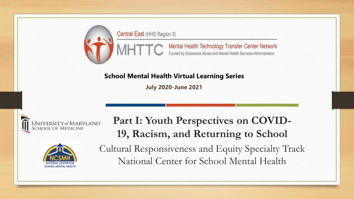 part i youth perspectives on covid 19 racism and