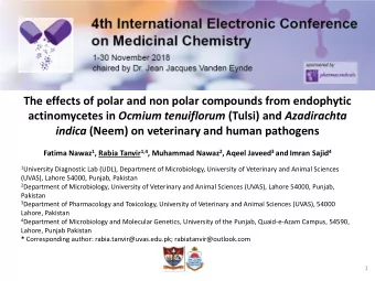 indica (Neem) on veterinary and human pathogens Fatima Nawaz 1 , Rabia Tanvir 1,4 , Muhammad Nawaz