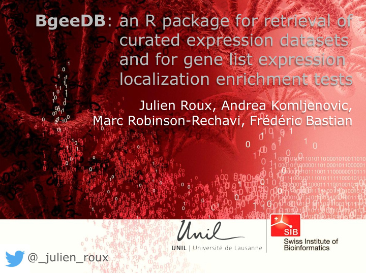 bgeedb an r package for retrieval of curated expression