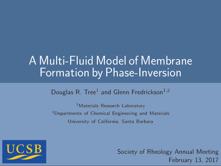 a multi fluid model of membrane formation by phase
