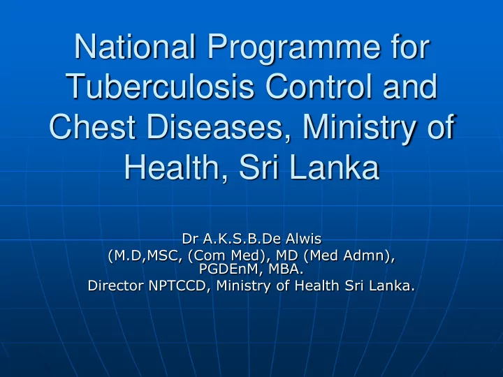 national programme for