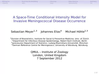 A Space-Time Conditional Intensity Model for  Invasive Meningococcal Disease Occurrence Sebastian