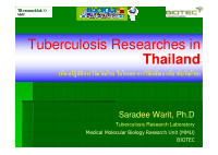 tuberculosis researches in thailand