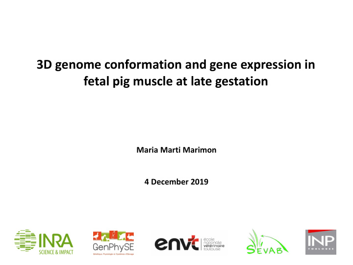3d genome conformation and gene expression in fetal pig
