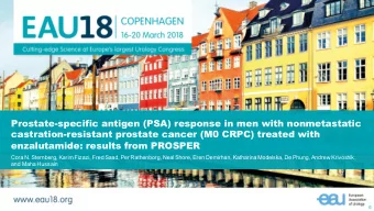 Prostate-specific antigen (PSA) response in men with nonmetastatic  castration-resistant prostate